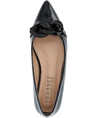 Journee Collection Women's Clareene Chain Pointed Toe Flats