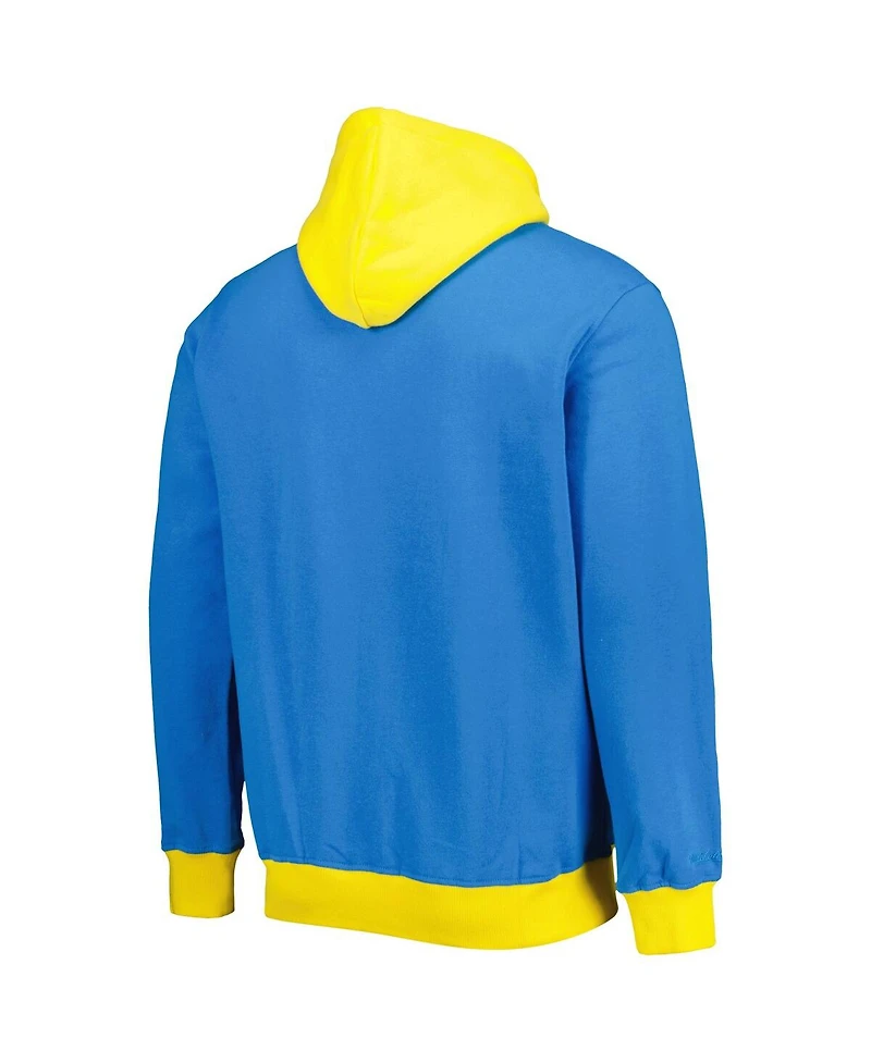 Men's Mitchell & Ness Powder Blue Los Angeles Chargers Big Face 5.0 Pullover Hoodie