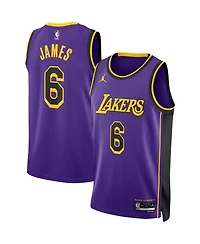 Men's Jordan LeBron James Purple Los Angeles Lakers Statement Edition Swingman Jersey