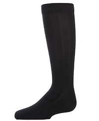 MeMoi Boys 3 Pairs Basic Cotton Blend Ribbed Crew Socks