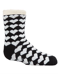 MeMoi Girls Hearts Galore Cozy Non-Slip Socks