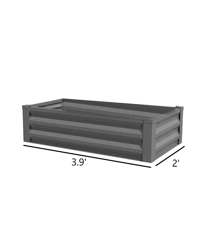 Panacea Raised Garden Bed, Antique Iron, 3.9'L x 2'W