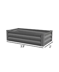 Panacea Raised Garden Bed, Antique Iron, 3.9'L x 2'W