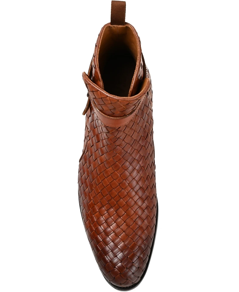 Taft Men's Dylan Hand-Woven Leather Buckle Jodhpur Boots