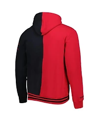 Men's Mitchell & Ness Red, Black Portland Trail Blazers Hardwood Classics Split Pullover Hoodie