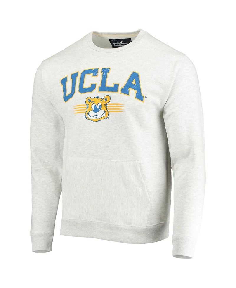 Men's League Collegiate Wear Heathered Gray Ucla Bruins Upperclassman Pocket Pullover Sweatshirt