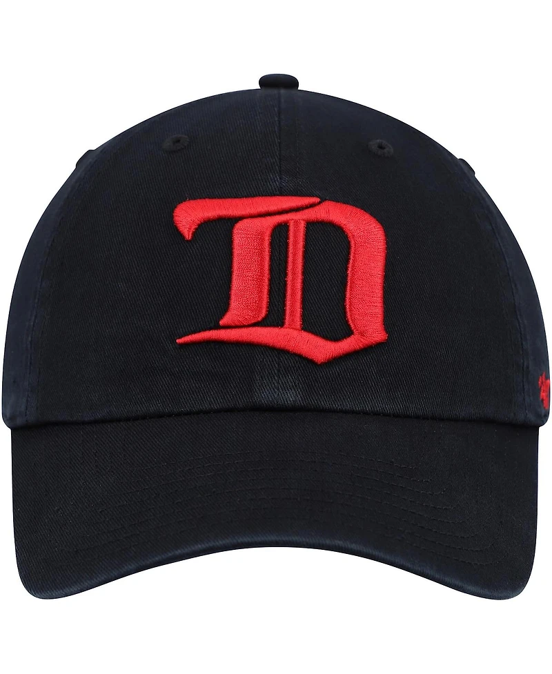 Men's '47 Brand Black Detroit Red Wings Clean Up Adjustable Hat
