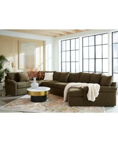 Closeout Wrenley Fabric Sectional Collection Created For Macys