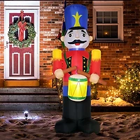 Homcom 8' Christmas Inflatable Nutcracker soldier Outdoor Blow-Up Decoration