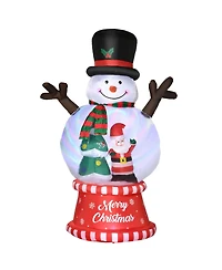 Outsunny 8' Inflatable Christmas Snowman w/ Crystal Ball Body Hat Led