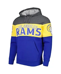 Men's Starter Heather Charcoal, Royal Los Angeles Rams Extreme Pullover Hoodie