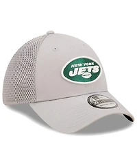 Men's New Era Gray York Jets Team Neo 39Thirty Flex Hat