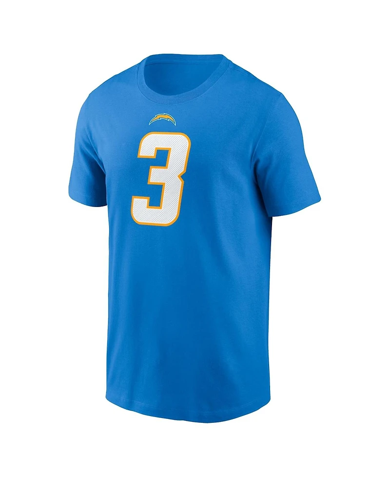 Men's Nike Derwin James Jr. Powder Blue Los Angeles Chargers Player Name & Number T-shirt