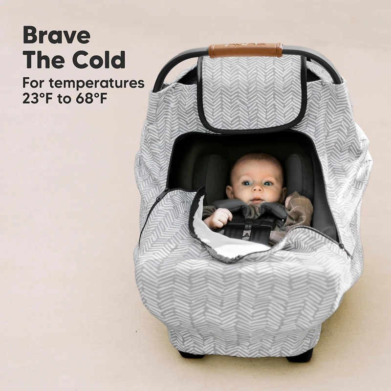 KeaBabies Warmzy Baby Car Seat Cover, Universal Stretch Fit Infant Carseat Covers for Babies, Winter Canopy