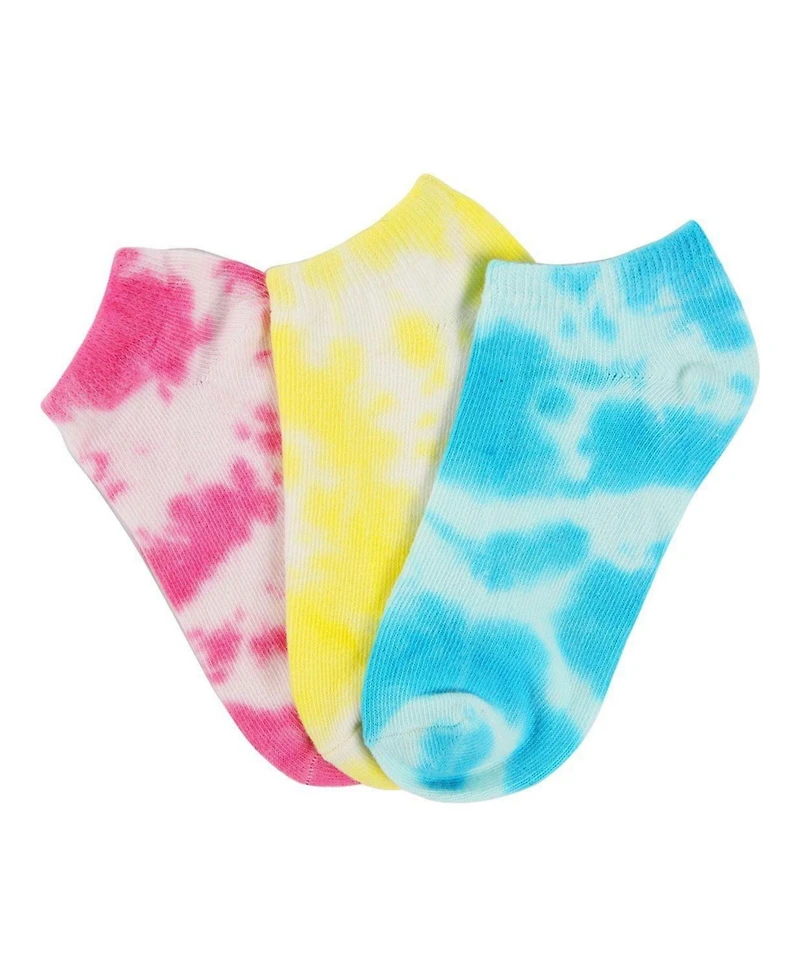 MeMoi Girls Tie-Dye Low Cut Cotton Blend Socks