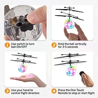 Force1 Orbiter Flying Orb Ball Hand Operated Drones for Kids - 2 Pack