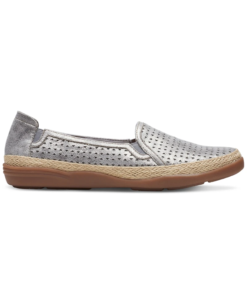 Clarks Women's Elaina Ruby Slip-On Espadrille Flats