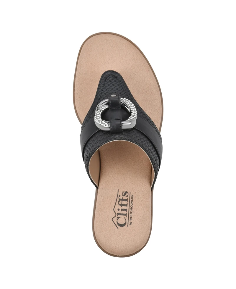 Cliffs by White Mountain Women's Benedict Thong Comfort Sandal