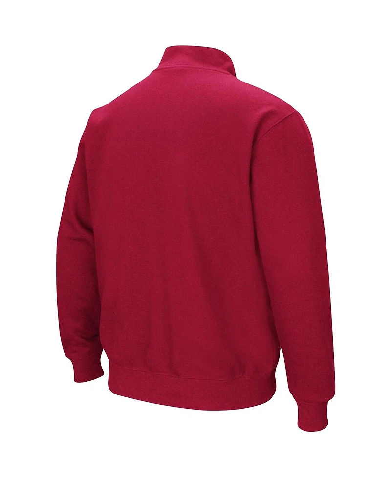 Men's Colosseum Crimson Alabama Tide Big and Tall Tortugas Quarter-Zip Jacket