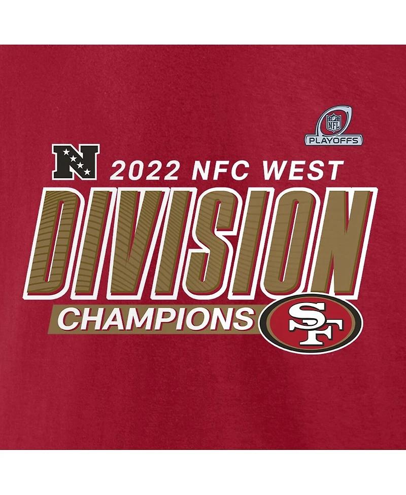 Men's Fanatics Scarlet San Francisco 49ers 2022 Nfc West Division Champions Big and Tall Divide Conquer T-shirt