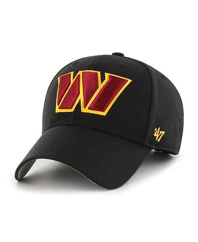 Men's '47 Brand Black Washington Commanders Mvp Adjustable Hat