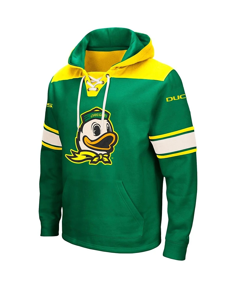 Men's Colosseum Green Oregon Ducks 2.0 Lace-Up Hoodie