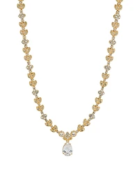 Eliot Danori Cubic Zirconia Pave Leaf Necklace, Created for Macy's