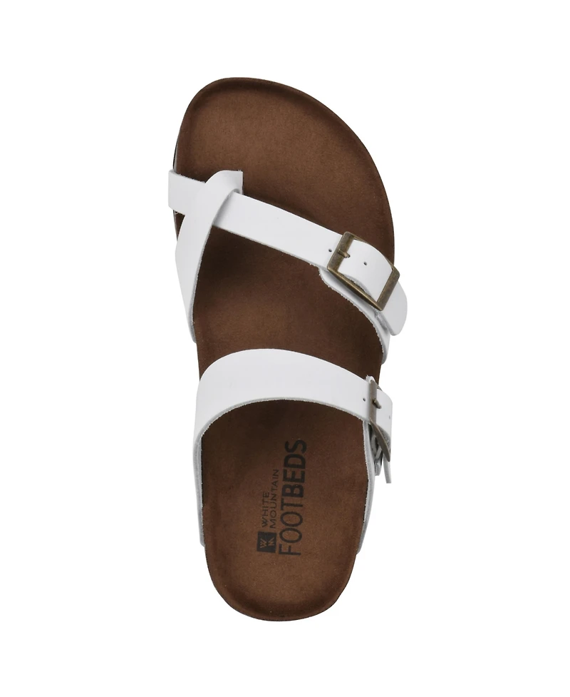 White Mountain Women's Gracie Leather Footbed Sandal