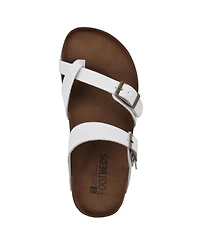 White Mountain Women's Gracie Leather Footbed Sandal