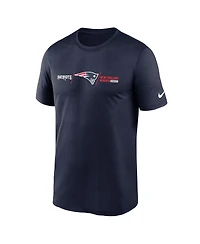 Men's Nike Navy New England Patriots Horizontal Lockup Legend T-shirt
