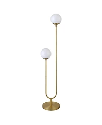 Dufrene 2-Light Floor Lamp with Glass Shades