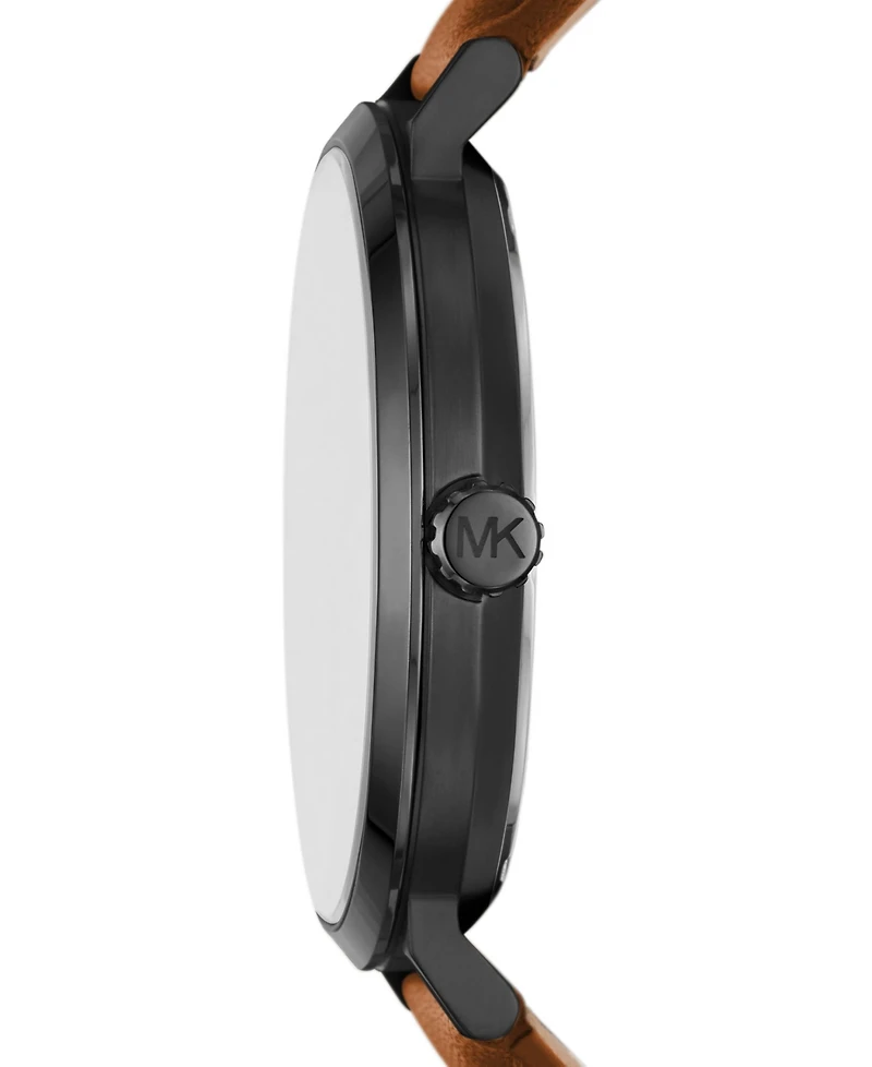 Michael Kors Men's Irving Three-Hand Brown Leather Watch 42mm