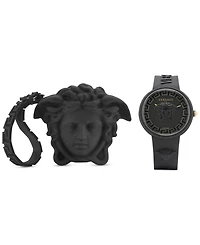 Versace Women's Swiss Medusa Pop Silicone Strap Watch 39mm