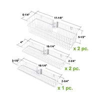 Allspace 5 Piece Wire Pantry or Closet Door Organizer