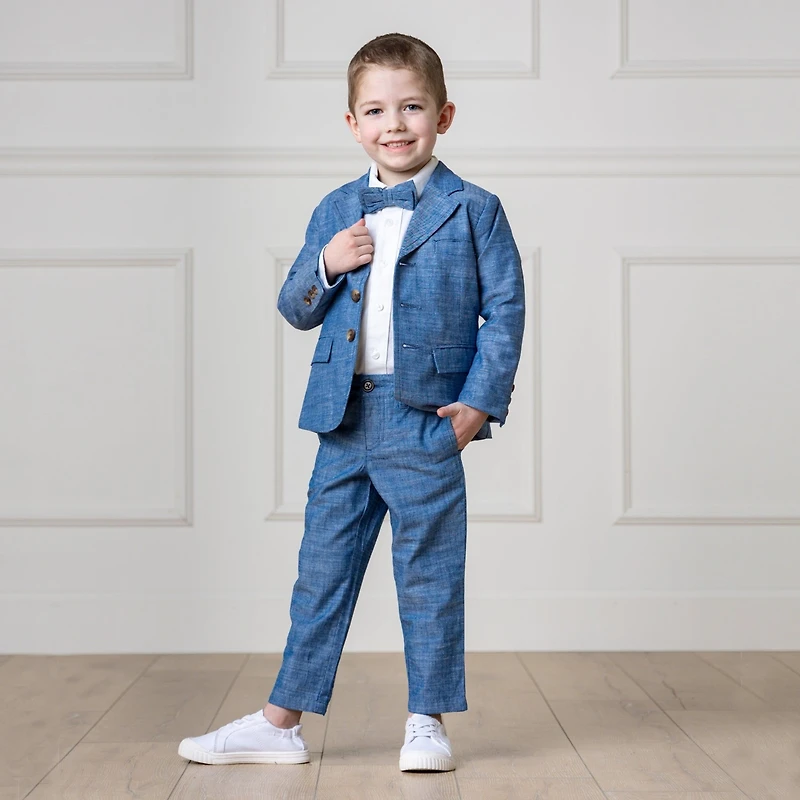 Hope & Henry Toddler Boys Classic Chambray Suit Jacket