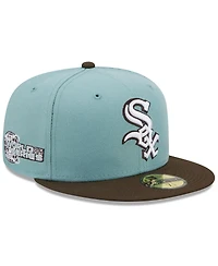Men's New Era Light Blue, Brown Chicago White Sox 2005 World Series Beach Kiss 59FIFTY Fitted Hat