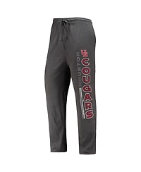Men's Concepts Sport Heathered Charcoal and Red Houston Cougars Meter T-shirt Pants Sleep Set