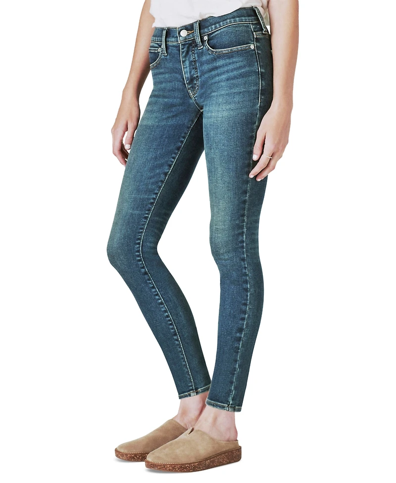 Lucky Brand Women's Ava Mid-Rise Ripped Skinny Jeans
