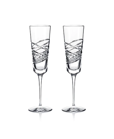 Waterford Aran Flute Glasses, Set of 2