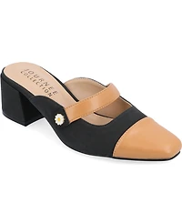 Journee Collection Women's Dalla Block Heel Mary Jane Mules