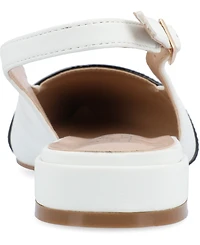Journee Collection Women's Bertie Two Tone Slingback Flats
