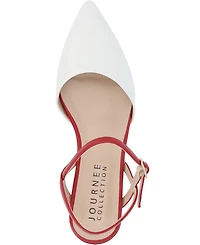 Journee Collection Women's Brynn Block Heel Pointed Toe Flats