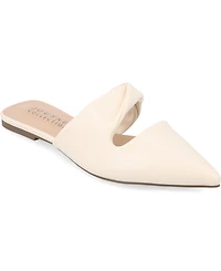 Journee Collection Women's Enniss Twist Cutout Pointed Toe Mules