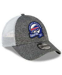 Men's New Era Heather Gray Buffalo Bills 2022 Afc East Division Champions Locker Room 9FORTY Adjustable Hat