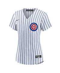 Women's Nike Dansby Swanson White, Royal Chicago Cubs Home Replica Player Jersey