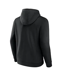 Men's Fanatics Black Nebraska Huskers Arch and Logo Tackle Twill Pullover Hoodie