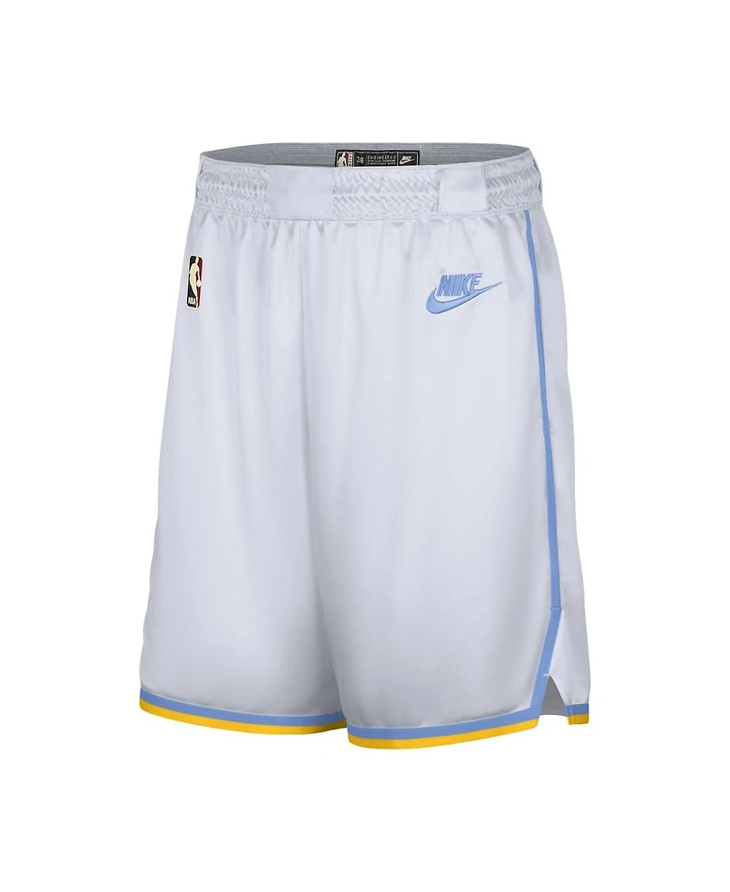 Men's Nike White Los Angeles Lakers 2022/23 Classic Edition Swingman Performance Shorts