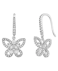 And Now This Cubic Zirconia Fine Silver-Plated or 18K Gold-Plated Butterfly Earring