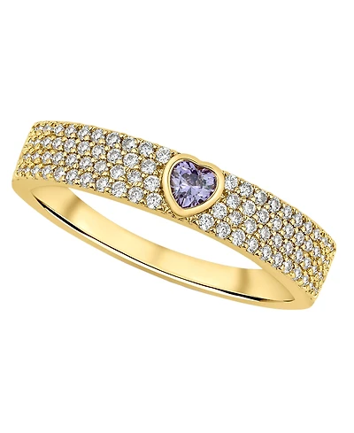 And Now This Cubic Zirconia 18K Gold-Plated Heart Ring