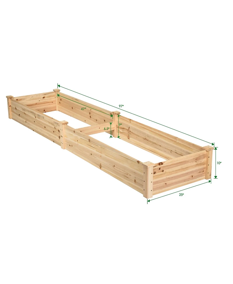 Wooden Vegetable Raised Garden Bed Backyard Patio Grow Flowers Planter